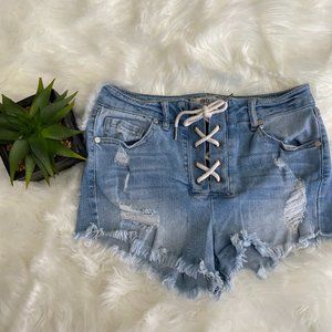 Lace Up Fly Shorts